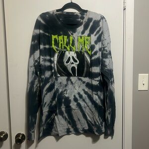 EUC Scream Ghostface Tye Dye "Call Me" Longsleeve Tee
